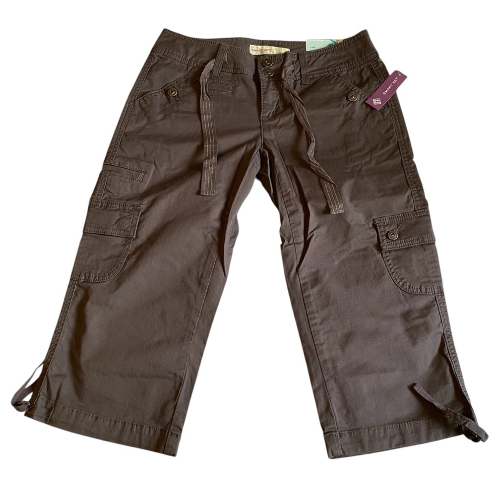 Y2K Brown NWT Capri Cargo Low Rise Utility Pants NWT